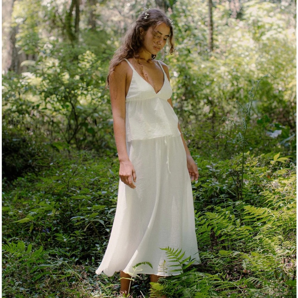 Indigo Luna MÖKKI SKIRT OFF WHITE I. size XS/S | Boho White Skirt | Cotton Skirt